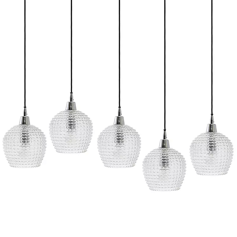 Подвесной светильник каскадный с фактурными стеклянными плафонами Cascade with Relief Lampshades Прозрачный Черный Серый Подвесной светильник каскадный с фактурными стеклянными плафонами Cascade with Relief Lampshades Прозрачный Черный Серый в Тюмени | Loft Concept