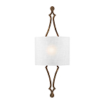 Бра с цилиндрическим тканевым абажуром белого цвета Feiss варинант исполнения - 1 | Loft Concept в Тюмени