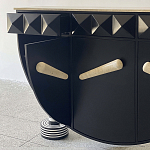 Дизайнерский комод полукруглый черный с 3-мя фактурным ящиками Occasion варинант исполнения - 3 | Loft Concept в Тюмени