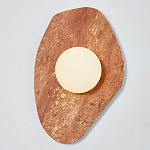 Бра с каменным основанием и плафоном из стекла Brown Shaw Marble Lighting варинант исполнения - 1 | Loft Concept в Тюмени