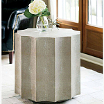 Приставной стол бежевый Stingray Skin Table кожа варинант исполнения - 2 | Loft Concept в Тюмени