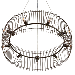 Люстра круглая из тонких прутьев Thin Bronze Rods варинант исполнения - 2 | Loft Concept в Тюмени