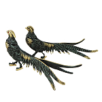 Статуэтка бронзовая синяя пара Фазаны Bronze Birds варинант исполнения - 1 | Loft Concept в Тюмени
