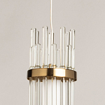 Подвесной светильник с цилиндром из прозрачных стеклянных трубок Nembus варинант исполнения - 9 | Loft Concept в Тюмени