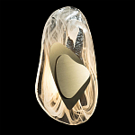 Бра овальное из стекла с золотым элементом Flow Texture  варинант исполнения - 3 | Loft Concept в Тюмени