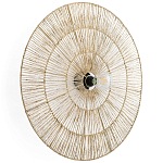 Круглый настенный светильник с декором из пеньковой веревки Alano Wall Lamp варинант исполнения - 1 | Loft Concept в Тюмени