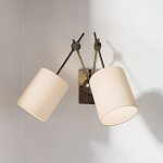 Бра с двумя тканевыми абажурами в форме цилиндра Prerequisites варинант исполнения - 3 | Loft Concept в Тюмени