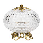 Конфетница из прозрачного рельефного стекла Eden Garden варинант исполнения - 1 | Loft Concept в Тюмени