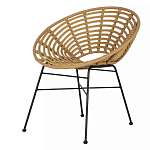 Стул круглый с ротанговым плетением Round Wicker Stool варинант исполнения - 3 | Loft Concept в Тюмени
