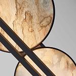 Бра из двух каменных дисков в металлической раме Constellation варинант исполнения - 3 | Loft Concept в Тюмени