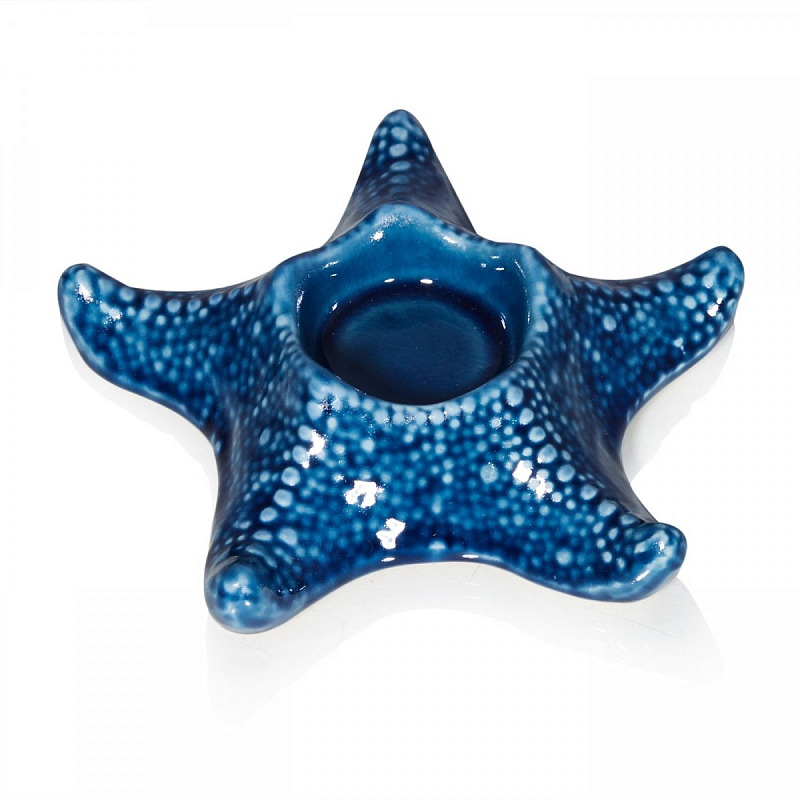 Подсвечник Blue Seaward Синий Подсвечник Blue Seaward Синий в Тюмени | Loft Concept