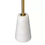 Кофейный столик с круглой столешницей на белом мраморном основании Original Foundation варинант исполнения - 5 | Loft Concept в Тюмени