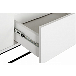 ТВ-тумба белая с  2-мя дверцами и ящиком Strict Lines варинант исполнения - 4 | Loft Concept в Тюмени