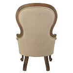 Кресло с мягкой обивкой из светло-коричневого велюра на 4-х деревянных ножках Evelyn Classical Armchair варинант исполнения - 2 | Loft Concept в Тюмени