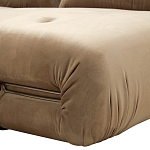 Дизайнерский угловой диван с велюровой светло-коричневой обивкой Fosse Sofa варинант исполнения - 8 | Loft Concept в Тюмени