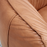 Трехместный диван с кожаной обивкой коричневый Coste Leather Sofa варинант исполнения - 6 | Loft Concept в Тюмени