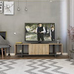 ТВ-тумба с откидной дверцей и 4-мя полками ZITANO TV STAND OAK варинант исполнения - 1 | Loft Concept в Тюмени