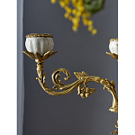 Подсвечник белый Попугай из фарфора с бронзовыми элементами Eden Garden варинант исполнения - 7 | Loft Concept в Тюмени