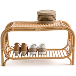 Скамья для прихожей из стеблей ротанга Willa Rattan Bench варинант исполнения - 2 | Loft Concept в Тюмени