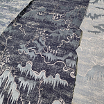 Мебельная ткань Вышивка темно-серый цвет 130 см T2-40 варинант исполнения - 2 | Loft Concept в Тюмени