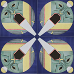 Плитка дизайнерская с узором Маска варинант исполнения - 2 | Loft Concept в Тюмени