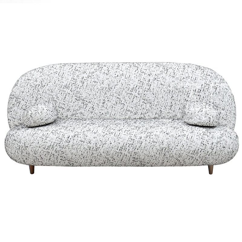 Диван с мягкой обивкой из ткани Michael Sofa Белый Черный Диван с мягкой обивкой из ткани Michael Sofa Белый Черный в Тюмени | Loft Concept