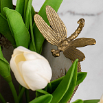 Декоративная ваза из фарфора с бронзовыми вставками Eden Garden варинант исполнения - 5 | Loft Concept в Тюмени