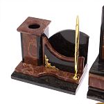 Настольный письменный набор из лемезита и змеевика с декором в виде Орла в подарочной упаковке Successful Leader варинант исполнения - 5 | Loft Concept в Тюмени