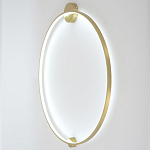 Бра светодиодное круглой формы с рамкой цвета латунь Ring Horizontal варинант исполнения - 2 | Loft Concept в Тюмени