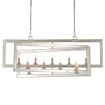 Люстра серебряная из пересекающихся прямоугольных элементов Intersecting Rectangles варинант исполнения - 2 | Loft Concept в Тюмени