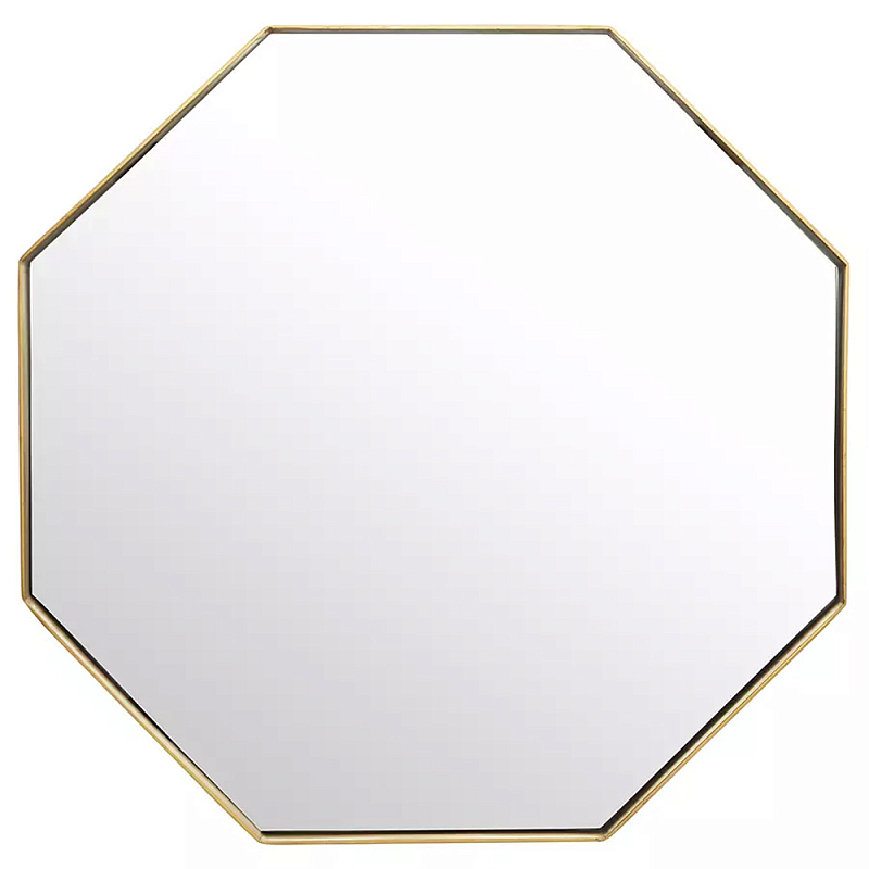 Зеркало золотистое восьмиугольной формы Octagon Золотой Зеркало золотистое восьмиугольной формы Octagon Золотой в Тюмени | Loft Concept