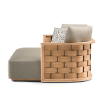 Дизайнерский уличный диван из массива дерева с плетеной спинкой PALINFRASCA Sofa варинант исполнения - 8 | Loft Concept в Тюмени