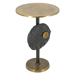 Столик приставной с абстрактным основанием и акцентом в виде золотистого диска Heavenly Space варинант исполнения - 3 | Loft Concept в Тюмени