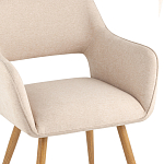 Стул в рогожке бежевого цвета NEASAN STOOL варинант исполнения - 6 | Loft Concept в Тюмени