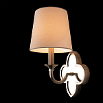 Бра с белым текстильным абажуром и декоративным основанием в виде четырехлистника с зеркальной вставкой Vitorino варинант исполнения - 21 | Loft Concept в Тюмени