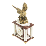 Часы настольные из натурального камня с декором в виде орла Eagle Stone Clock варинант исполнения - 2 | Loft Concept в Тюмени