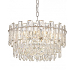 Круглая люстра с хрустальными подвесками на серебряном каркасе Gorgeous Crystal Light варинант исполнения - 9 | Loft Concept в Тюмени