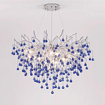 Люстра с синими стеклянными подвесками в форме капель FAIRYTREE Light варинант исполнения - 1 | Loft Concept в Тюмени