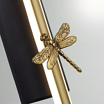 Бра с круглым плафоном из алебастра и бронзовой декоративной стрекозой 65 Alaris  варинант исполнения - 7 | Loft Concept в Тюмени