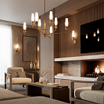 Бра с цилиндрическим матовым плафоном и шаром из камня на металлическом основании Orb Essence варинант исполнения - 8 | Loft Concept в Тюмени