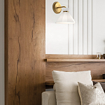 Бра с белым конусным плафоном из стекла Alora Mood варинант исполнения - 9 | Loft Concept в Тюмени