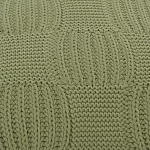 Подушка из хлопка рельефной вязки зеленого цвета Eden Line варинант исполнения - 3 | Loft Concept в Тюмени