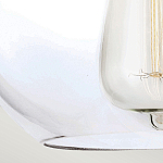 Подвесной светильник цвета никель с прозрачным стеклянным плафоном на цепи Feiss варинант исполнения - 10 | Loft Concept в Тюмени