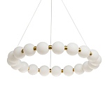 Люстра круглая с матовыми белыми шарами PEARLS Suspension варинант исполнения - 1 | Loft Concept в Тюмени