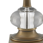 Настольная лампа с хрустальным шаром на корпусе и высоким тканевым абажуром Prism Rod варинант исполнения - 1 | Loft Concept в Тюмени