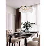 Люстра подвесная волнистой формы с хрустальными подвесками Ludivine Lighting варинант исполнения - 5 | Loft Concept в Тюмени