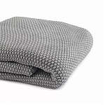 Плед из хлопка серого цвета Waffle Comfort варинант исполнения - 2 | Loft Concept в Тюмени