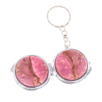 Зеркало брелок складное двухстороннее из натурального камня Родонит Stone Mirrors варинант исполнения - 6 | Loft Concept в Тюмени