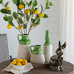 Статуэтка заяц из текстурированной терракоты и покрытый глянцевой краской под бронзу Rabbit Charm  варинант исполнения - 6 | Loft Concept в Тюмени