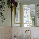 Обои ручная роспись Silk Tree Original colourway on White Metal gilded paper варинант исполнения - 3 | Loft Concept в Тюмени